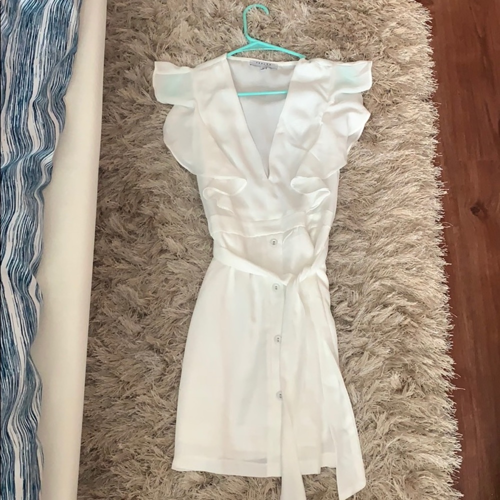 White ruffle dress